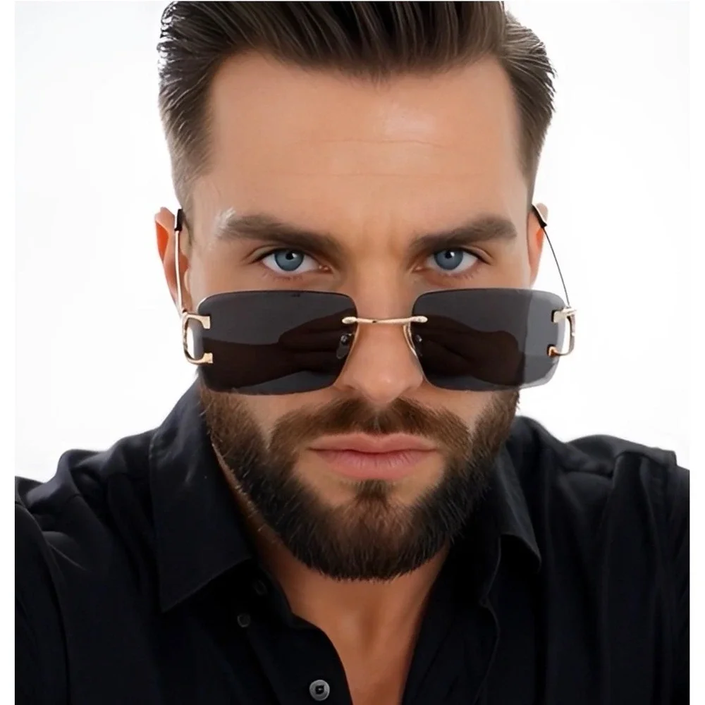 Rectangle Sunglasses Men Fashion Vintage Driving Shades Aviator Festival‎ Casual